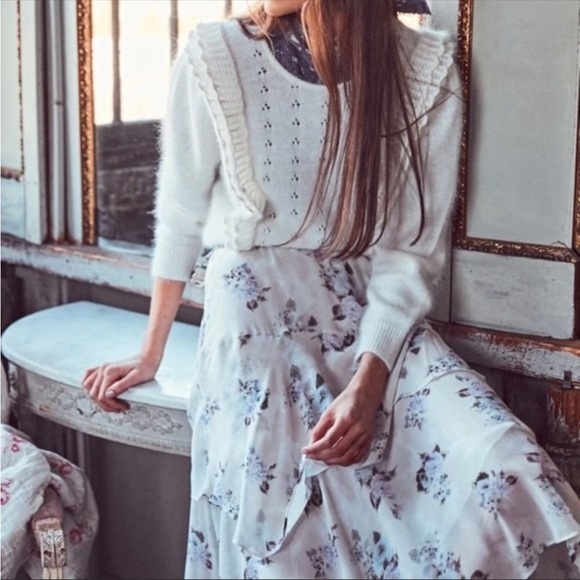 Trade/sell Loveshackfancy Jasmine Sweater XS EUC🦄🌈🌺 - Picture 6 of 8